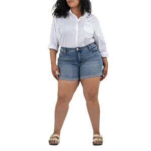 Kut From The Kloth Jane Denim Shorts Plus Size 20W High Waisted Medium Wash NEW